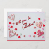 Werden Sie meine Valentinpostkarte sein? Feiertagspostkarte (Vorne/Hinten)