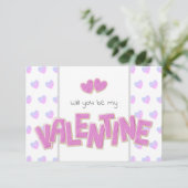 Werden Sie meine Valentinsekekse sein? Karte (Stehend Vorderseite)