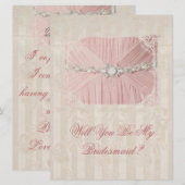 Werden Sie meine Vintage Einladung sein? (Vorne/Hinten)