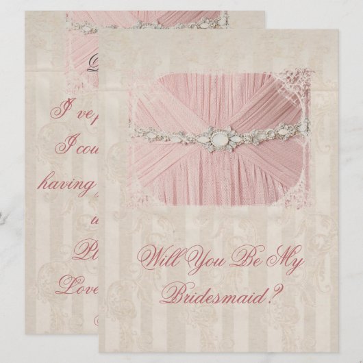 Werden Sie meine Vintage Einladung sein? (Vorne/Hinten)