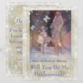 Werden Sie meine Vintage grüne Einladung sein? (Vorne/Hinten)