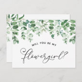 Werden Sie meine Vorschlagskarte für Mädchen sein? Ankündigungspostkarte (Vorne/Hinten)