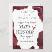 Werden Sie meine weiße Karte der Brautjungfrau sei (Vorderseite)