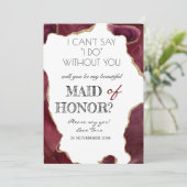 Werden Sie meine weiße Karte der Brautjungfrau sei (Stehend Vorderseite)