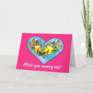 WERDEN SIE MICH glücklich, Goldfisch mit Händen ha Karte