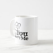 Werden Sie mich heiraten - Vorschlag zur Sonnenhoc Kaffeetasse (Vorderseite Links)