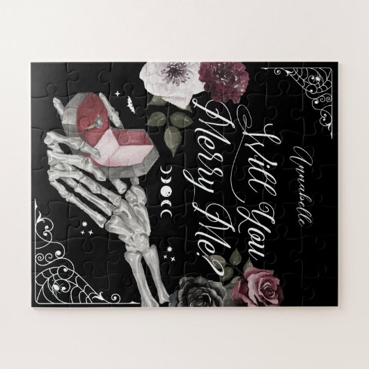 Werden Sie mich mit gotischem Skelett am Holding R Puzzle (Horizontal)