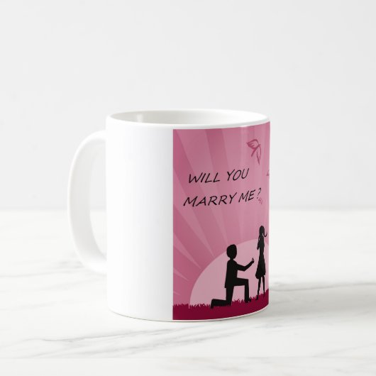 WERDEN SIE MICH VERHEIRATEN? KAFFEETASSE (Vorderseite Links)