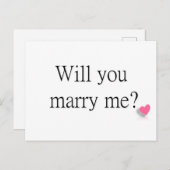 WERDEN SIE MIR POSTCARD VERHEIRATEN? POSTKARTE (Vorne/Hinten)