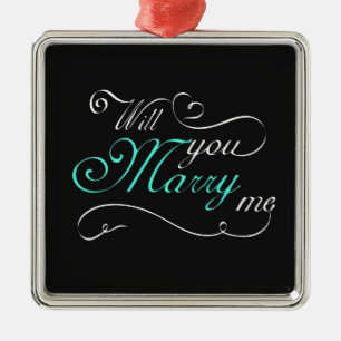 **WERDEN SIE MIR VERHEIRATEN** CHRISMAS VORSCHLAG ORNAMENT AUS METALL