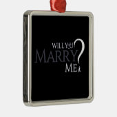 **WERDEN SIE MIR VERHEIRATEN** CHRISMAS VORSCHLAG ORNAMENT AUS METALL (Rechts)