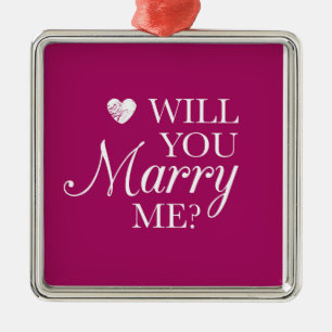 **WERDEN SIE MIR VERHEIRATEN** CHRISMAS VORSCHLAG SILBERNES ORNAMENT