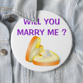 "WERDEN SIE MIR VERHEIRATEN?" VERLOBUNG RING BUTTON (Beispiel)