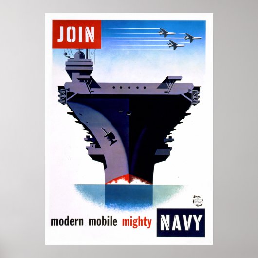 Werden Sie Mitglied der modernen mobilen Marine - Poster (Vorne)
