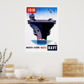 Werden Sie Mitglied der modernen mobilen Marine - Poster (Küche)