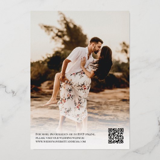 Werden Sie Mitglied in unserem Gold Foto QR Code Folieneinladung (Rückseite)