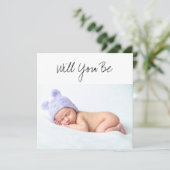 Werden Sie My GodParent Baby, das ein Hut-Foto trä Karte (Stehend Vorderseite)