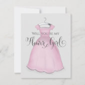 Werden Sie Niedlich mein Blumenmädchen Hochzeitros Karte (Vorderseite)