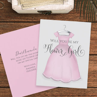 Werden Sie Niedlich mein Blumenmädchen Hochzeitros Karte