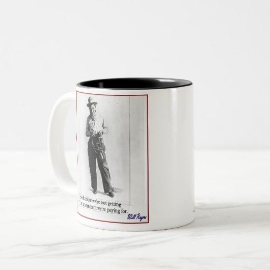 "Werden Sie Rogers - Regierung " Zweifarbige Tasse (Vorderseite Links)