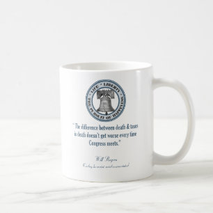 Werden Sie Rogers-Zitat (Tod u. Steuern) Kaffeetasse