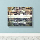 Werden Sie ruhig Rumi inspirierendes Zitat Leinwanddruck (Insitu (Holzboden))