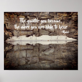 Werden Sie ruhig Rumi inspirierendes Zitat Poster