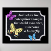 Werden Sie Schmetterling - Drucken Poster (Vorne)