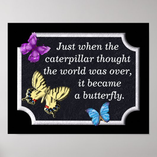 Werden Sie Schmetterling - Drucken Poster (Vorne)