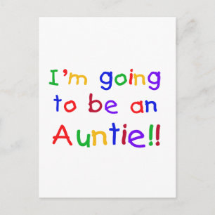 Werden Sie Tante Primärfarben Postkarte