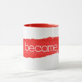 WERDEN Sie Text auf Red Paint Tasse (Zentrum)