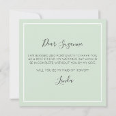 Werden Sie Trauzeugin rustikale Südwolle Einladung (Rückseite)