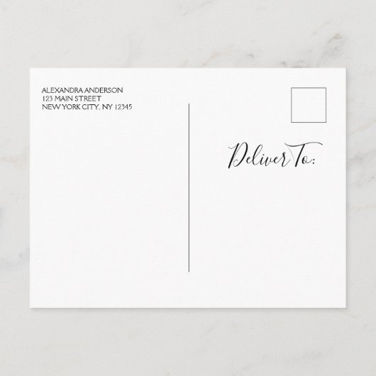 Werden Sie überwältigt Rustikale Berge Wasserfarbe Ankündigungspostkarte (Rückseite)