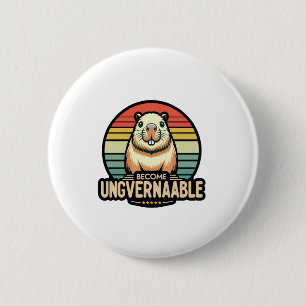 Werden Sie unregierbar Baby Moo Deng Funny Sprichw Button