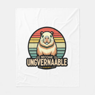 Werden Sie unregierbar Baby Moo Deng Funny Sprichw Fleecedecke