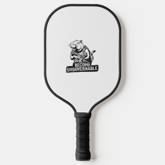 Werden Sie unregierbar Baby Moo Deng Funny Sprichw Pickleball Schläger (Vorderseite)