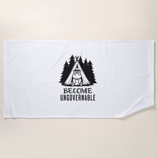 Werden Sie unregierbar Funny Baby Hippo Moo Deng F Strandtuch (Vorderseite)