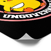 Werden Sie unregierbar Funny Duck Knife Funny Duck Poster (Ecke)