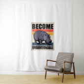 Werden Sie unregierbar lustiges Baby Hippo Moo Den Wandteppich (Beispiel)