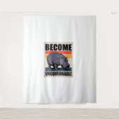 Werden Sie unregierbar lustiges Baby Hippo Moo Den Wandteppich (Vorderseite)