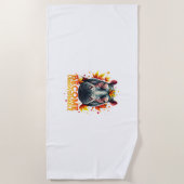 Werden Sie unregierbar Retro Baby Hippo Moo Deng A Strandtuch (Vorderseite)