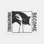 Werden Sie unregierbar schwarze Katze Biting Hand Fleecedecke (Vorderseite (Horizontal))