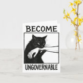 Werden Sie unregierbar schwarze Katze Biting Hand Karte (Gelbe Blume)