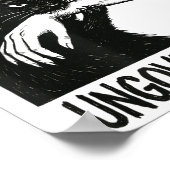Werden Sie unregierbar schwarze Katze Biting Hand  Poster (Ecke)