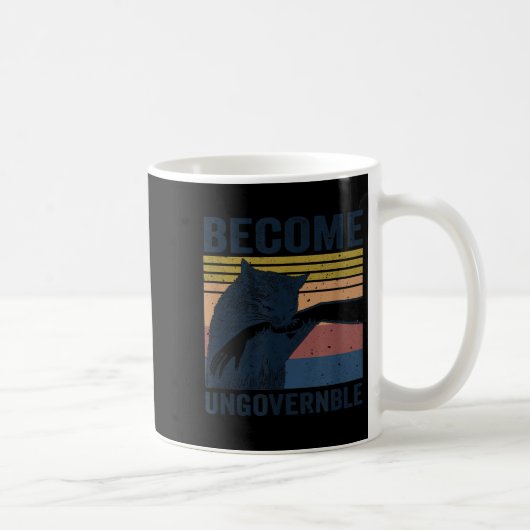 Werden Sie unregierbar - Schwarze Katzen, die Hand Kaffeetasse (Rechts)