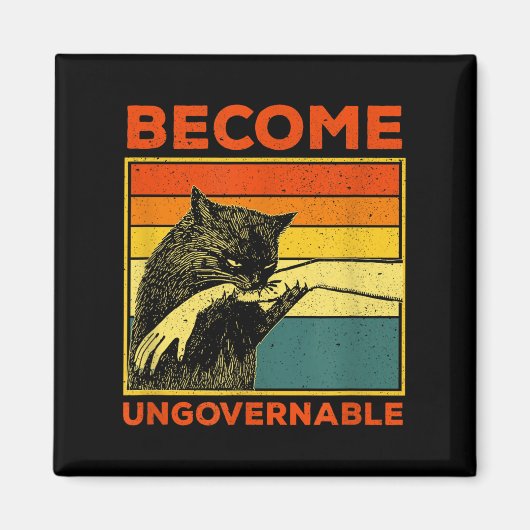 Werden Sie unregierbar - Schwarze Katzen, die Hand Magnet (Vorne)
