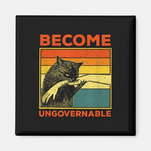 Werden Sie unregierbar - Schwarze Katzen, die Hand Magnet (Vorne)