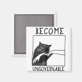 Werden Sie unregierbar - Schwarze Katzen, die Hand Magnet (Vorderseite/Rückseite)