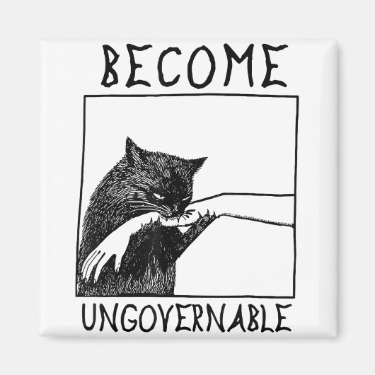Werden Sie unregierbar - Schwarze Katzen, die Hand Magnet (Vorne)