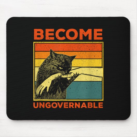 Werden Sie unregierbar - Schwarze Katzen, die Hand Mousepad (Vorne)